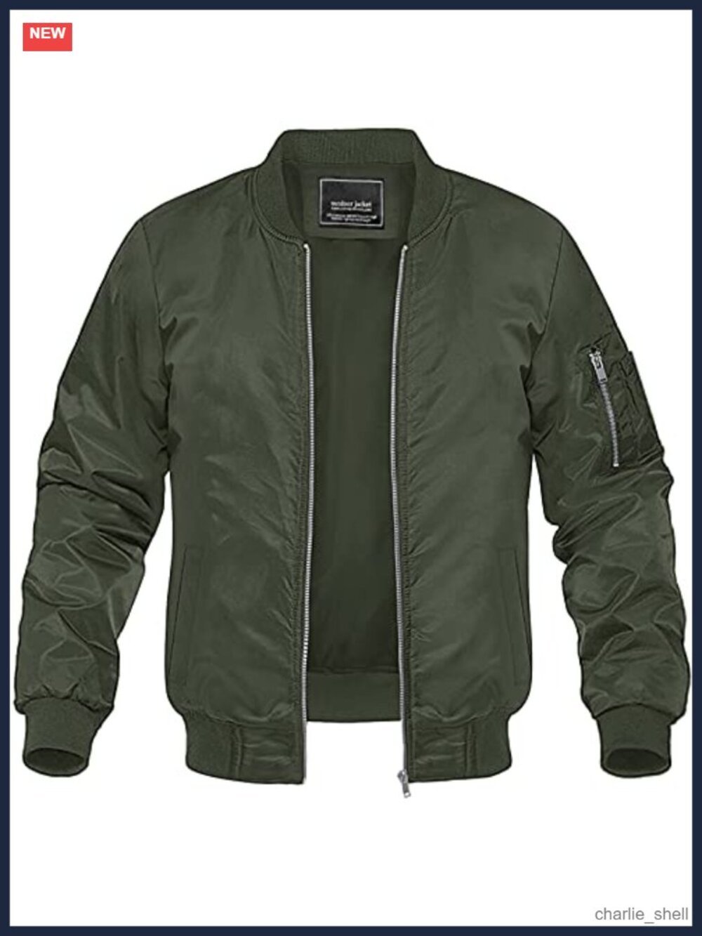 Men's Lightweight Bomber Jacket Windbreaker Casual Fall Spring Outdoor Coat